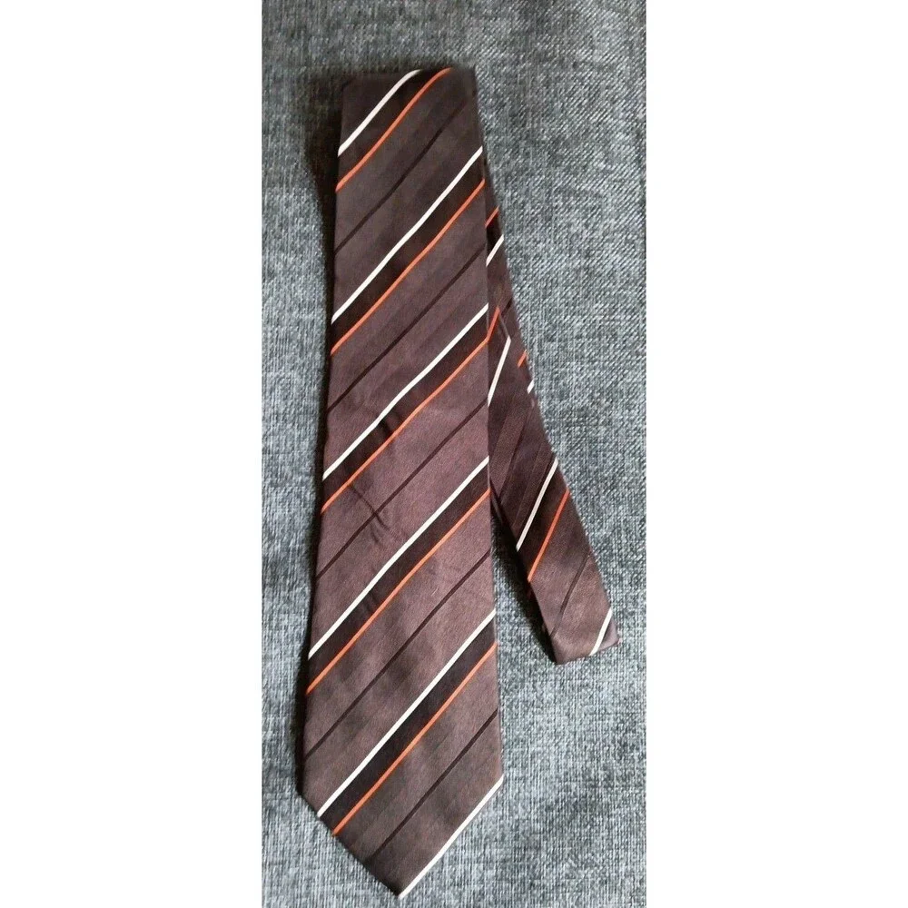 Tie 70s 80s 90s Y2K New Vintage Banana Republic Brown 3.75 Wide 57 Long